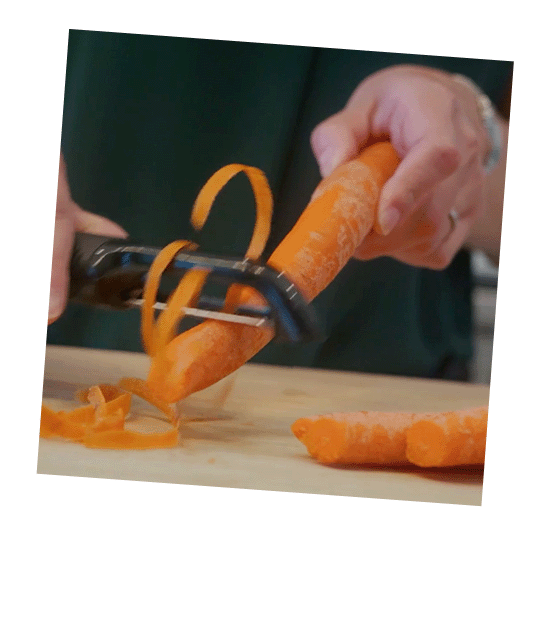 Peeling a carrot