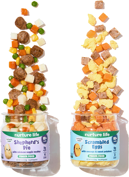 Finger food spilled out of jar