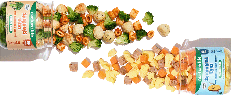 Finger food spilled out of jar