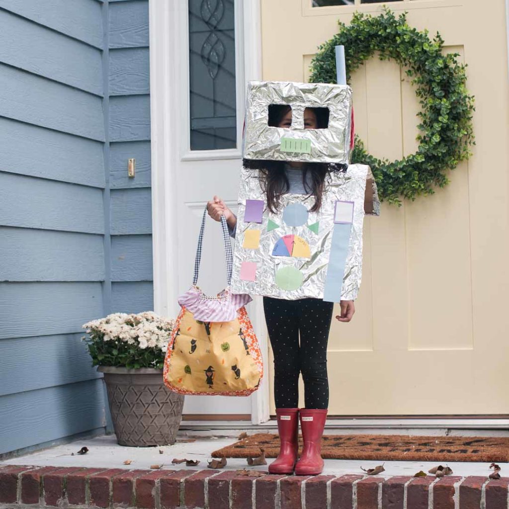 cardboard box robot costume