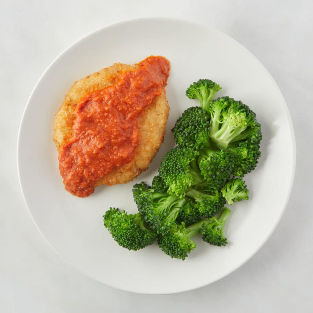 Chicken Parmesan with Broccoli kids meal