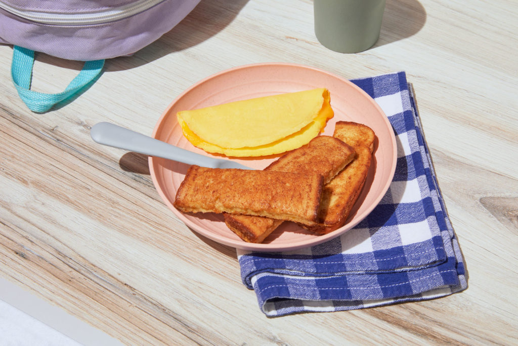 French Toast Sticks with Cheesy Omelet | Nurture Life